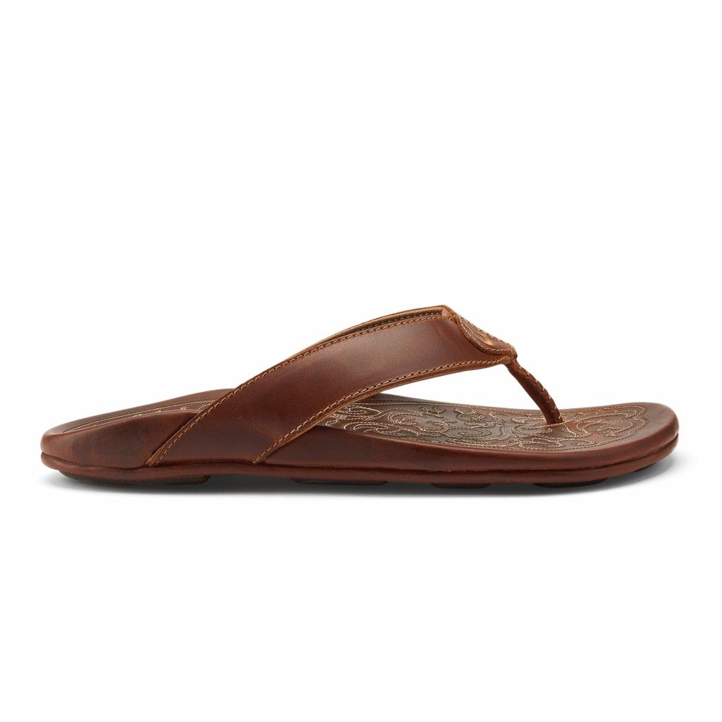 Olukai Men's Mekila Flip Flop - Natural US270-195